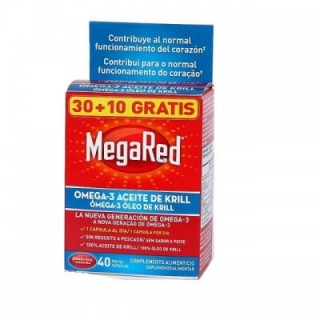 MEGARED 500 OMEGA 3 ACEITE DE KRILL 30 CAPSULAS + 10 CAPSULAS
